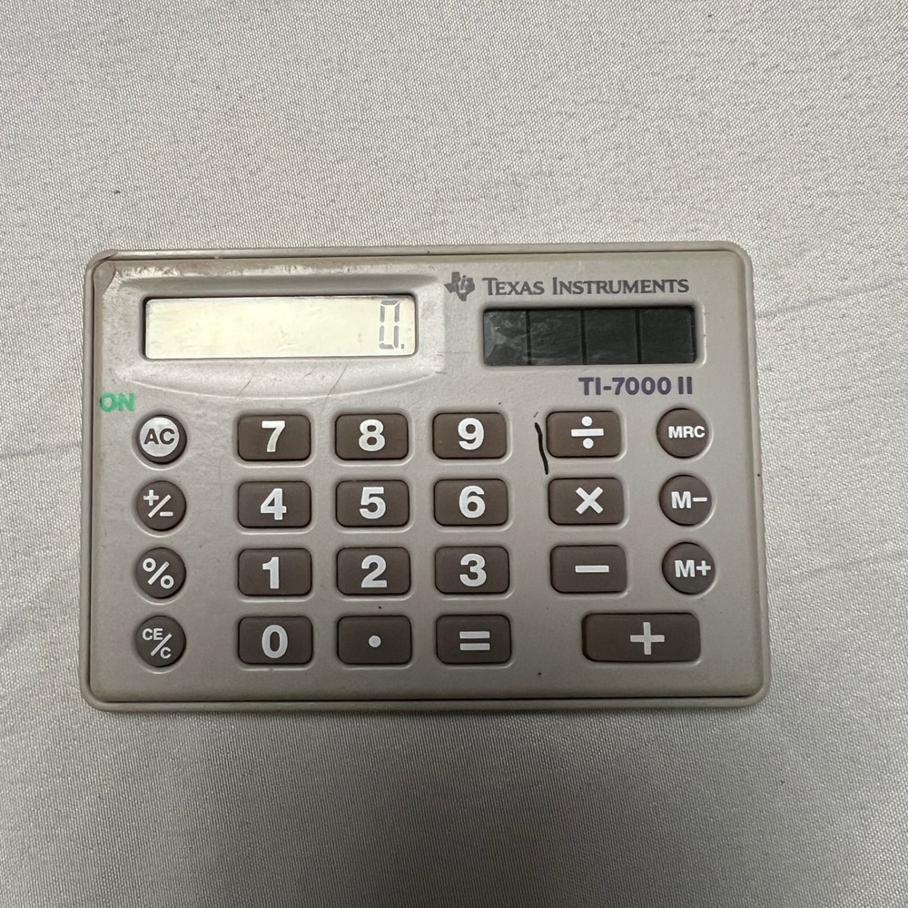 Texas Instruments TI-7000 II Calculator Vintage Retro Working Condition